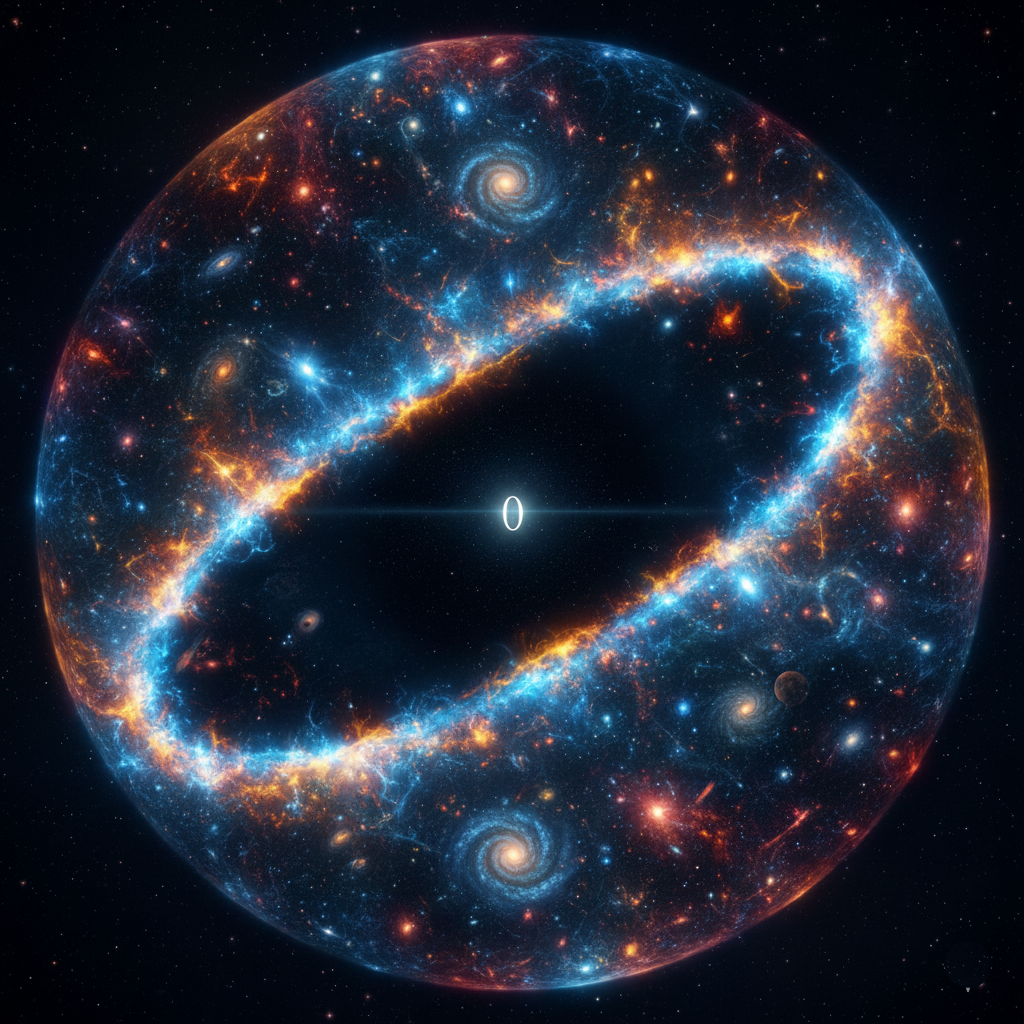 origin of the cosmos, zero and infinity intertwined